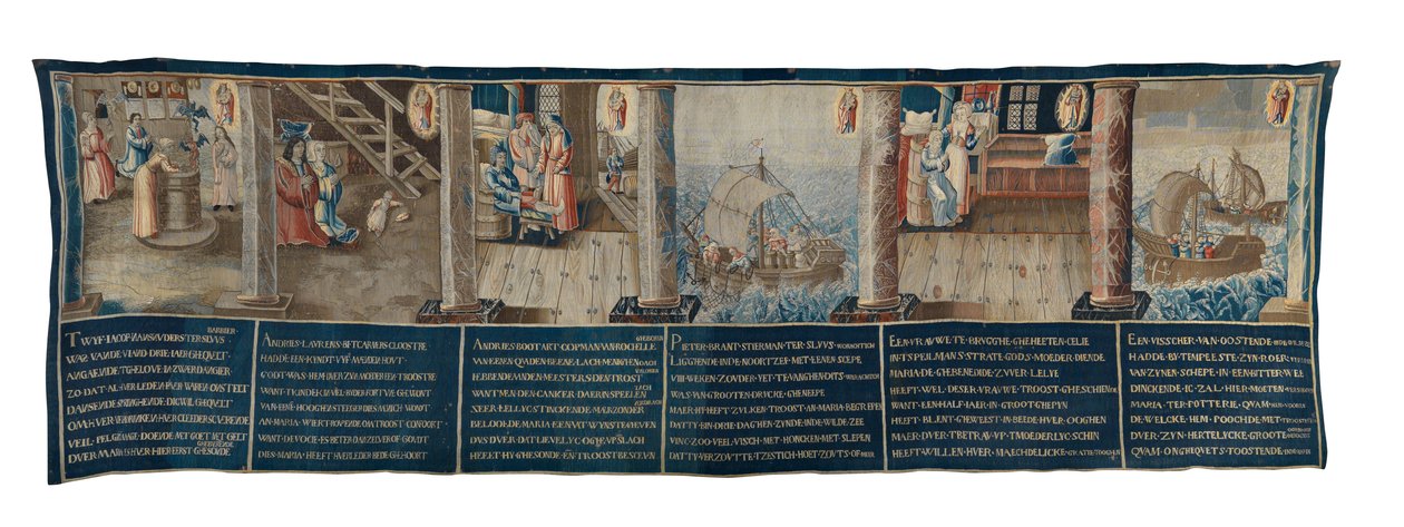Die Wunder unserer Lieben Frau von der Potterie (Wandteppich) von School Flemish