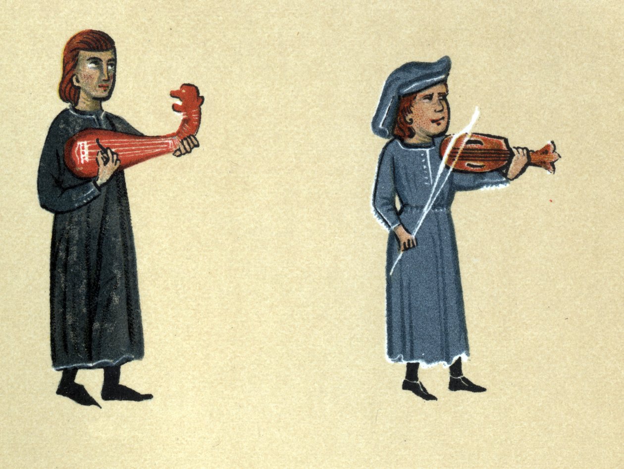 Ein Troubadour des Mittelalters, Illustration aus 