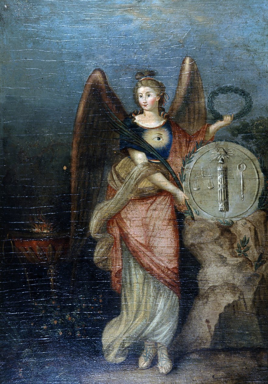 Allegorie der Revolution und der Republik (Freimaurersymbole) von School French