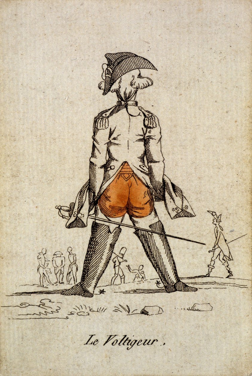 Alte Spielkarte: Das Herz-Ass - „Der Voltigeur“. Musée de la Carte à Ploucher, Issy-les-Moulineaux von School French