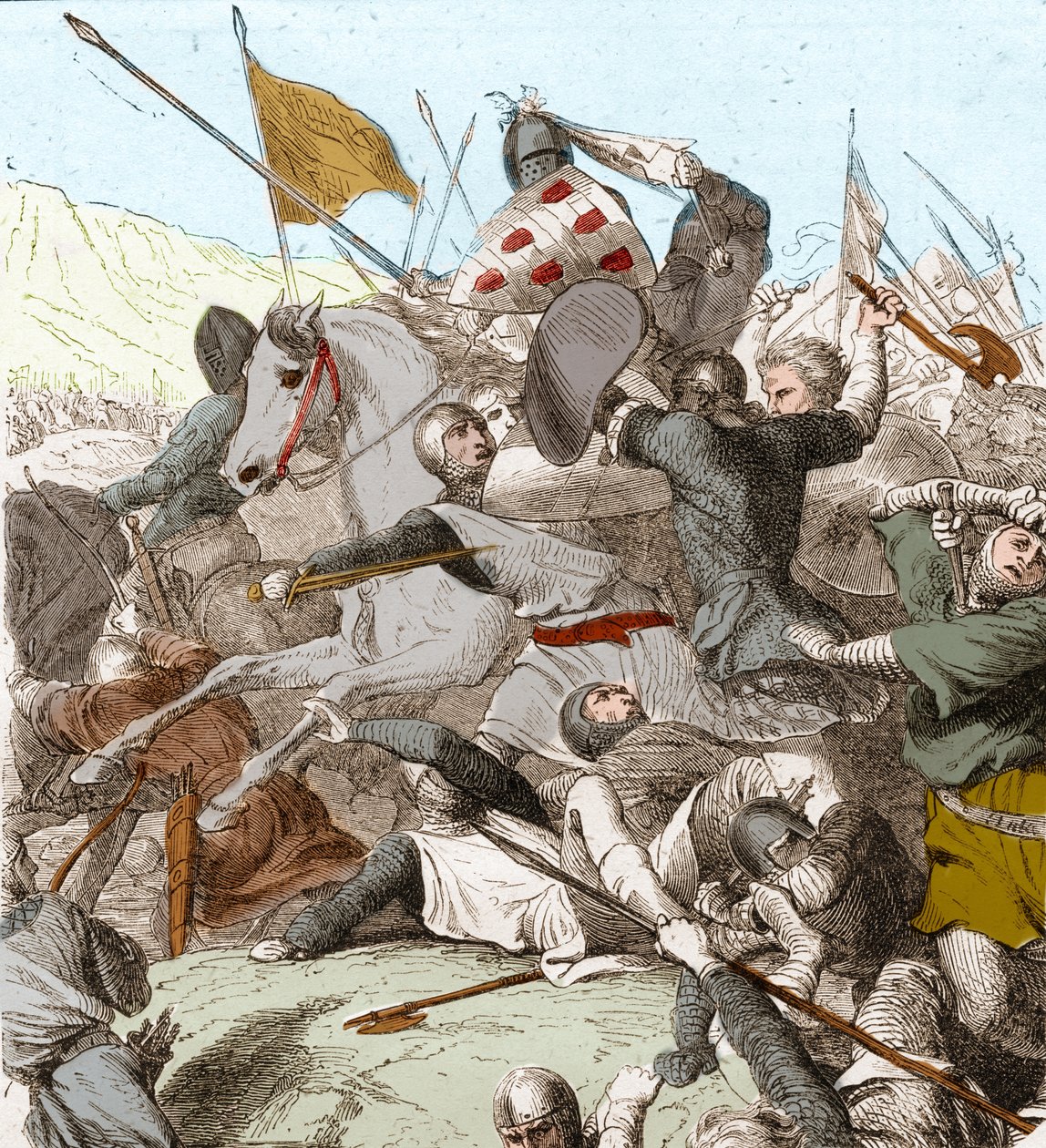 Die Schlacht von Hattin, 4. Juli 1187 von School French