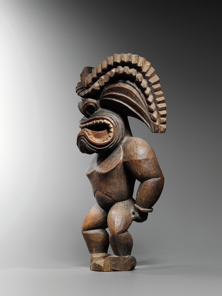 Hawaiianische Figur, Kona-Stil, Darstellung des Kriegsgottes Ku ka ’ili moku, ca. 1780-1820 von School Hawaiian