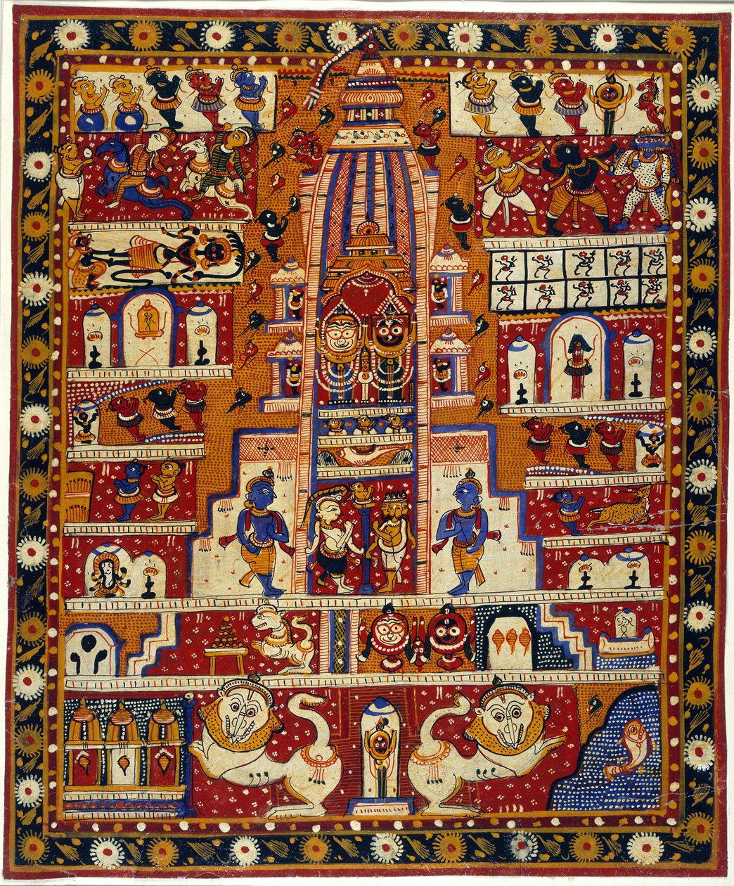 Diagramm des Jagannath-Tempels, ca. 1930 von School Indian
