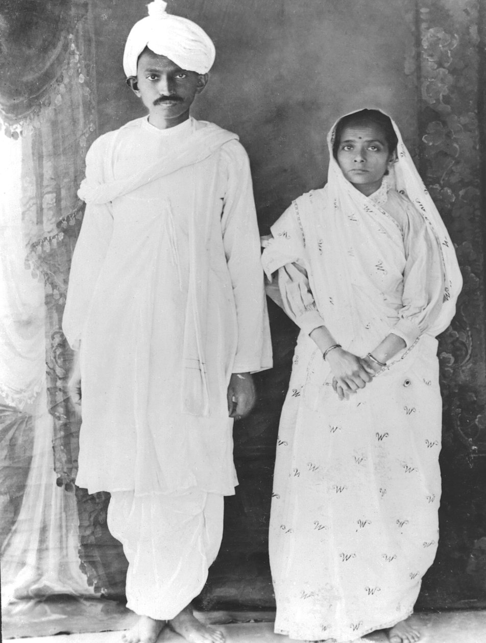 Kasturba und Mahatma Gandhi von School Indian