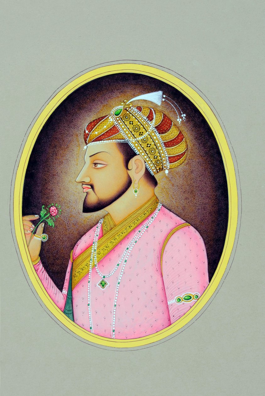 Miniaturmalerei des Mughal-Kaisers Shah Jahan von School Indian