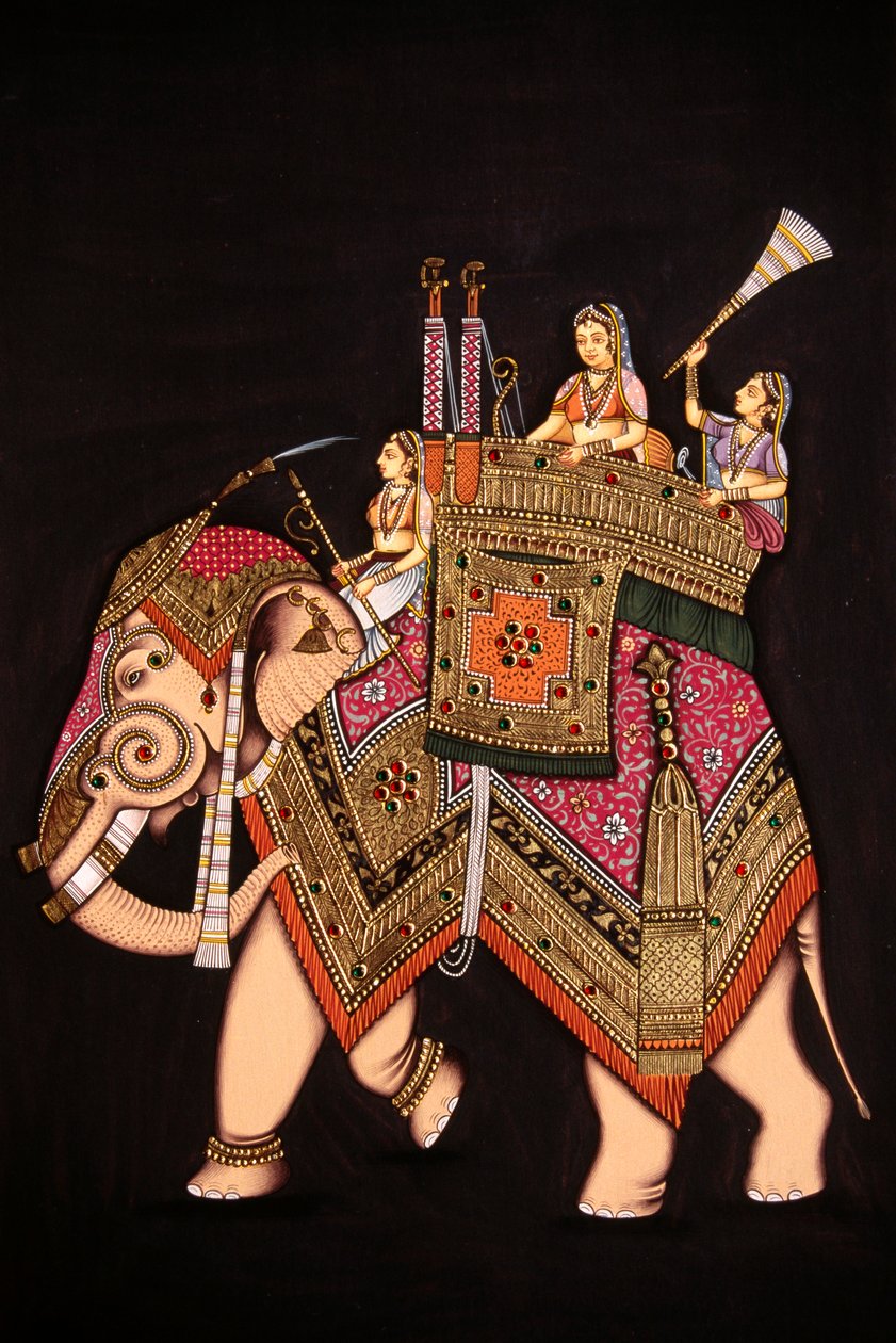 Miniaturmalerei von Mumtaz Mahal auf Papier von School Indian