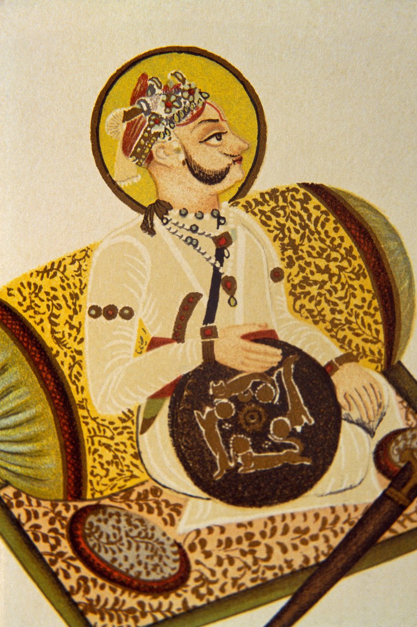 Porträt von Maharaja Madan Singh, Waldchef, Rajasthan, Indien von School Indian