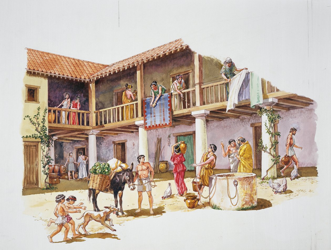 Antikes Athen - Rekonstruktion eines Hauses von School Italian