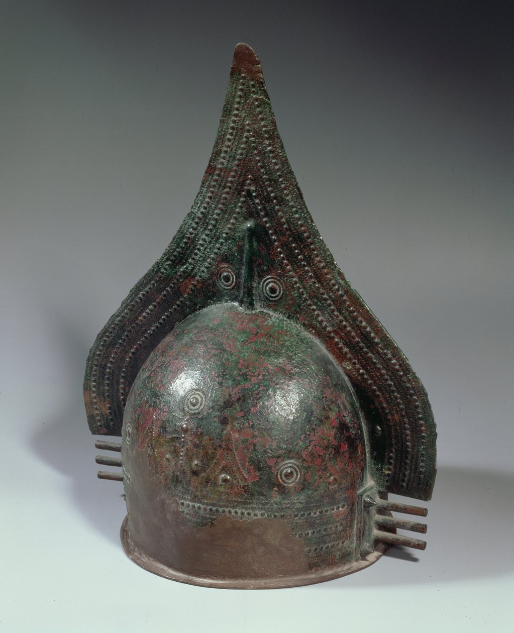 Bronzehelm, Villanovanische Periode, 2. Hälfte des 8. Jahrhunderts v. Chr. von School Italian