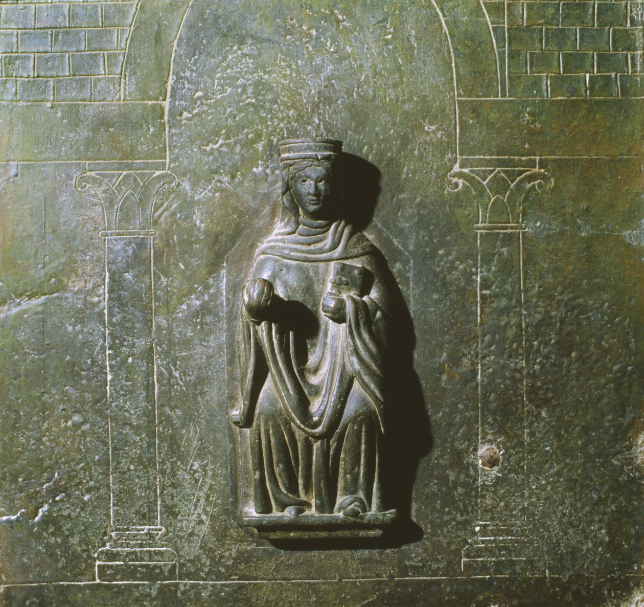 Detail von der Tür des Oratoriums des Heiligen Johannes des Evangelisten, Italien (Bronze) von School Italian