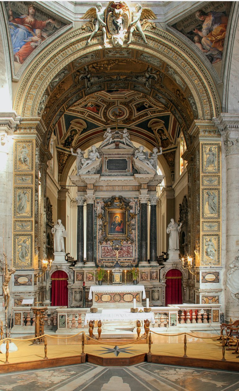 Innenansicht der Basilika Santa Maria del Popolo (15. bis 17. Jahrhundert), Rom, Italien von School Italian