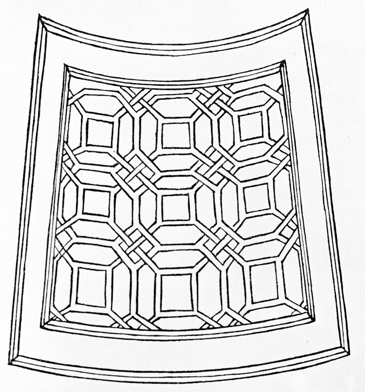 Labyrinth aus „Hypnerotomachia Polyphili“ oder „Poliphilos Traum“ von Dominikaner Francesco Colonna (1453 - 1538). Die erste Ausgabe stammt aus dem Jahr 1499. Illustrationen von Alde Manuce (Aldo Manuzio). von School Italian