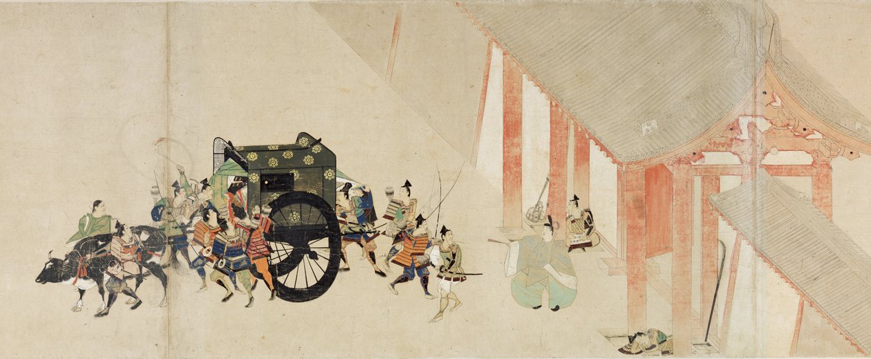 Illustrierte Erzählung der Heiji-Rebellion (1159-1160) (Kaiserlicher Besuch in Rokuhara) von School Japanese