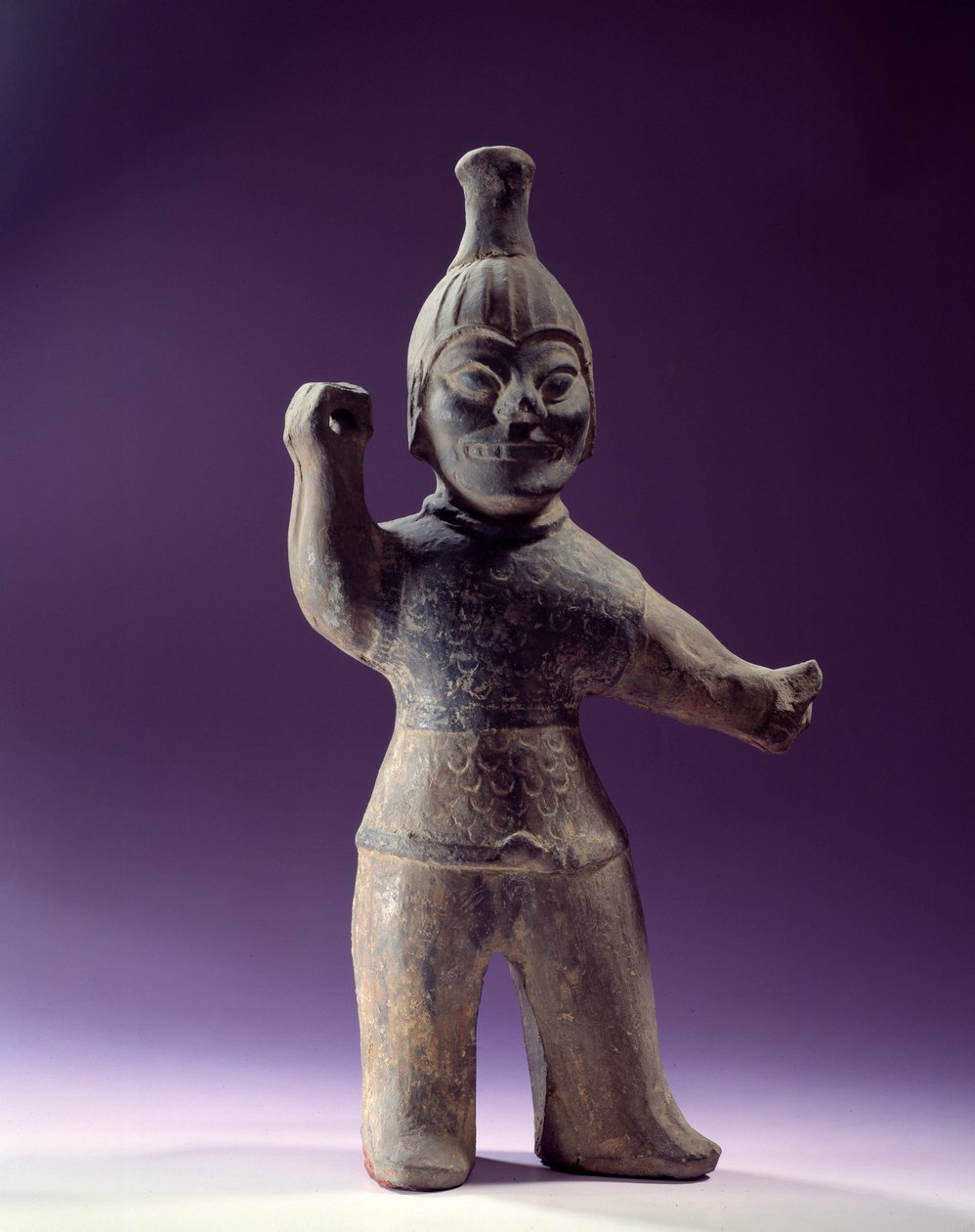 Koreanische Kunst: Figur eines Exorzisten. Zeit der Drei Königreiche (57 v. Chr.-668 n. Chr.) Paris, Cernuschi Museum von School Korean