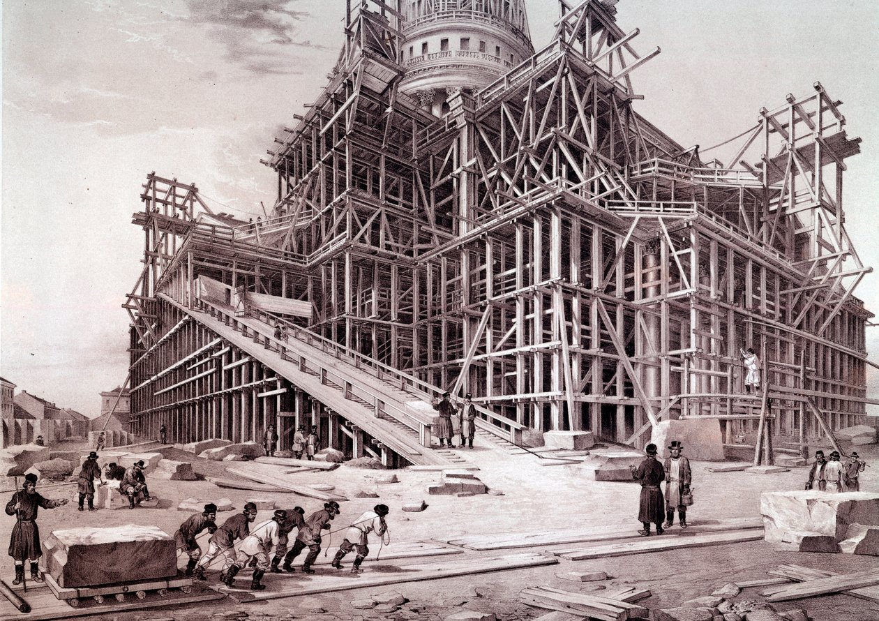 Bau der Kirche des Winterpalastes (St. Petersburg) von School Russian
