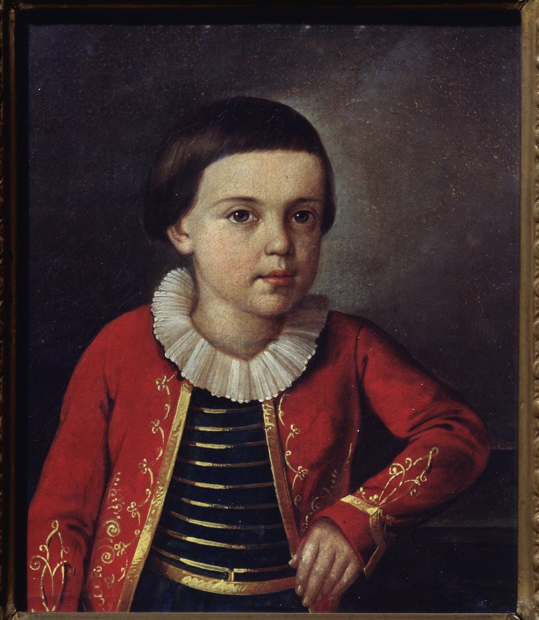Porträt des Dichters Mikhail Lermontov (1814-1841) als Kind von School Russian