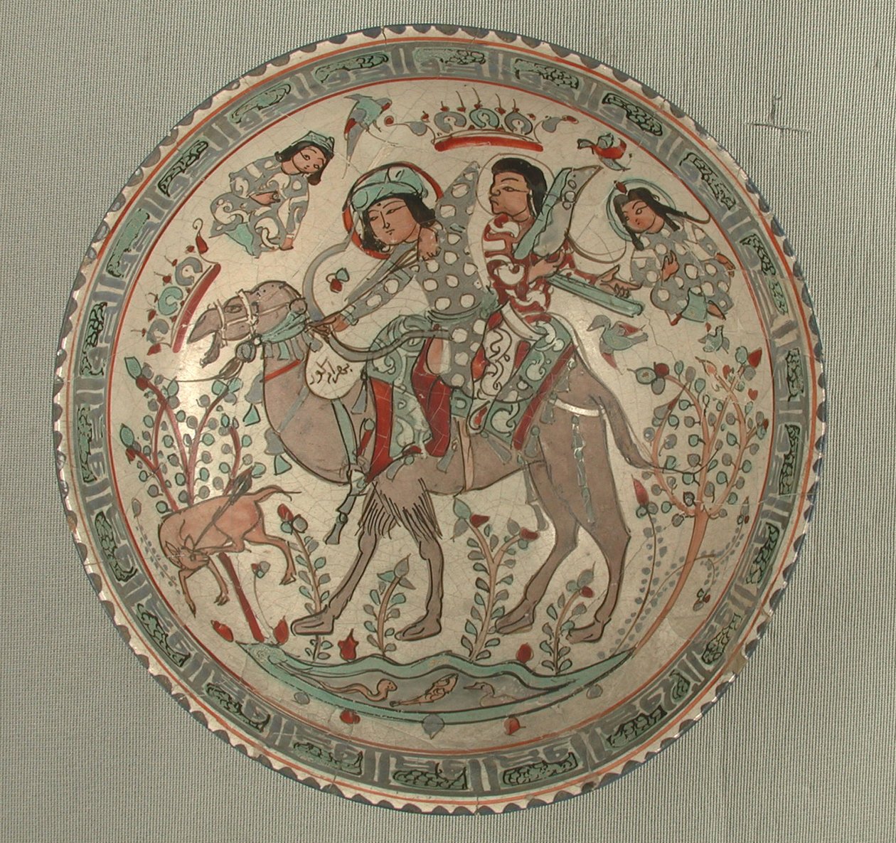 Schale mit einer Jagdszene aus der Geschichte von Bahram Gur und Azadeh von School Sasanian