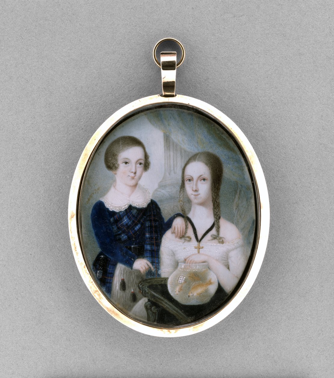 Porträt eines Bruders und einer Schwester, ca. 1840 von Scottish School