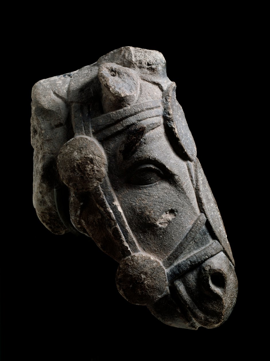 Pferdekopf, Steinskulptur aus Fuente la Higuera von School Spanish