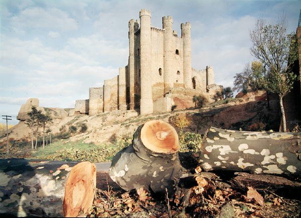 Das Castillo de Coyanza, erbaut im 14.-15. Jahrhundert von den Grafen von Valencia von School Spanish