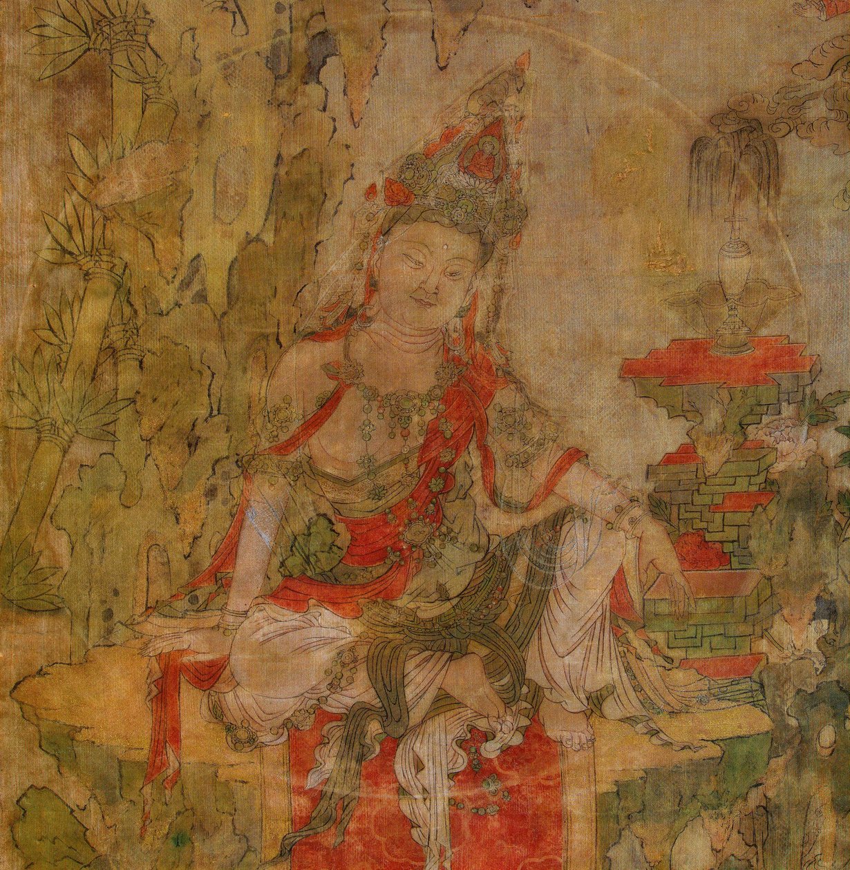 Tibetische Kultur: Wasser- und Mond-Kuan-Yin (Guanyin) von School Tibetan