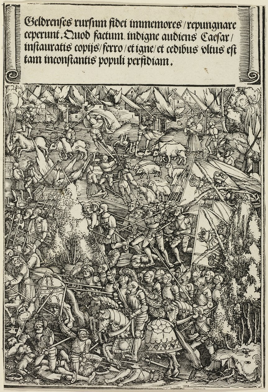 Der zweite Krieg in Geldern, aus Der Triumphbogen von Maximilian I. von School of Albrecht Dürer
