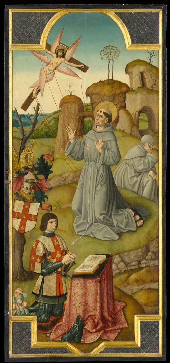 St. Franziskus empfängt die Stigmata; (verso) Christus im Garten Gethsemane, ca. 1470 von School of Amiens