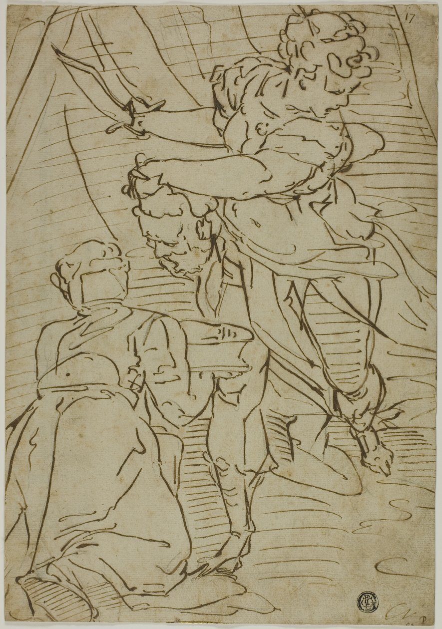 Judith mit dem Kopf des Holofernes von School of Luca Cambiaso