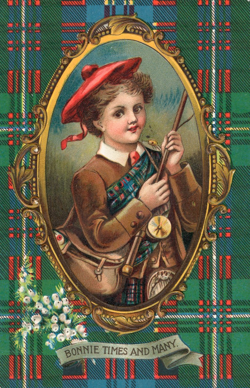 Britische Neujahrskarte von Scottish School