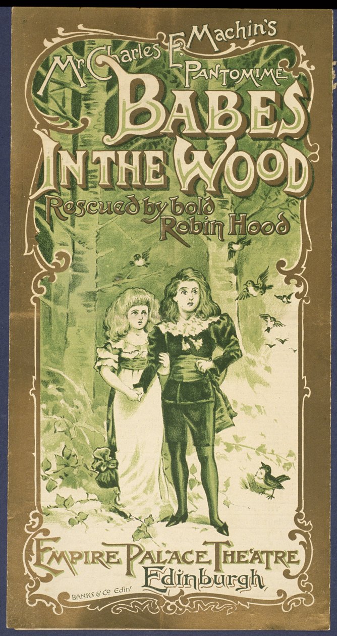 Programmcover von Babes in the Wood im Empire Palace Theatre, Edinburgh von Scottish School