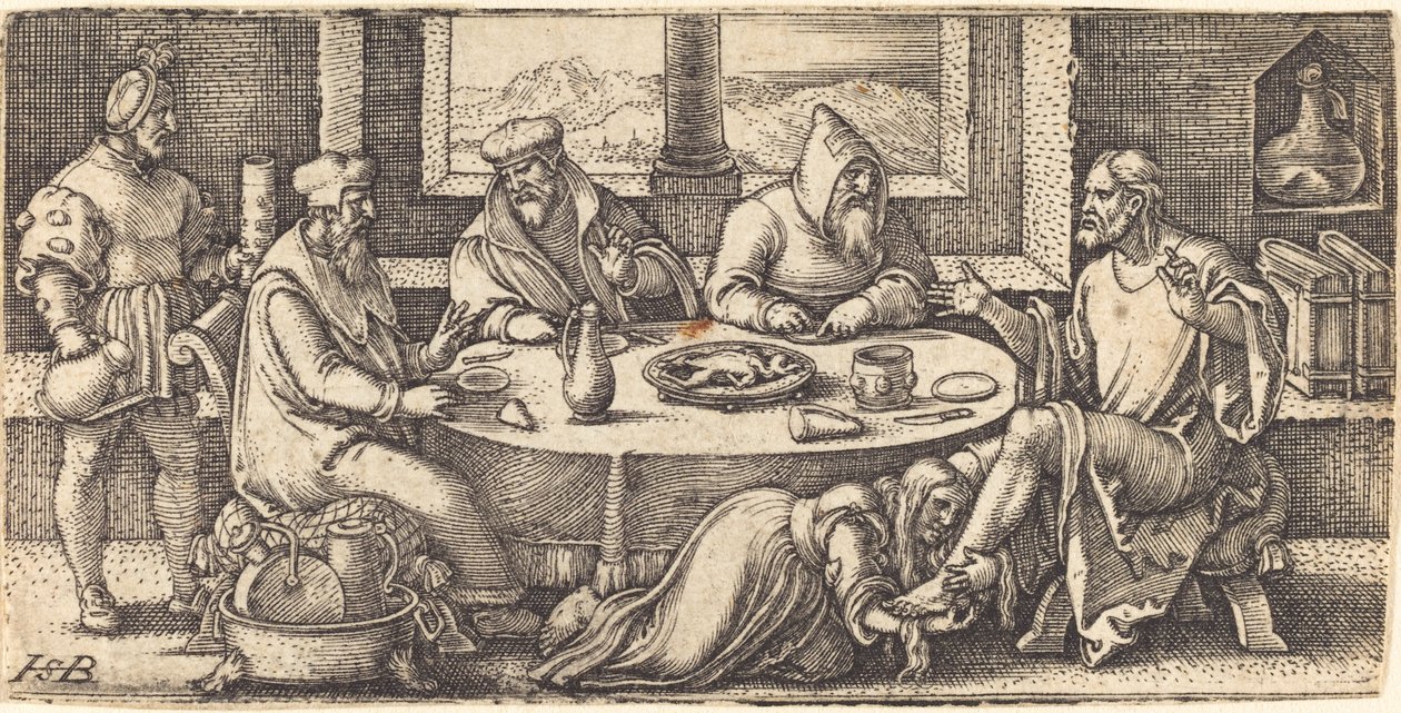 Christus im Haus von Simon dem Pharisäer von Sebald Beham