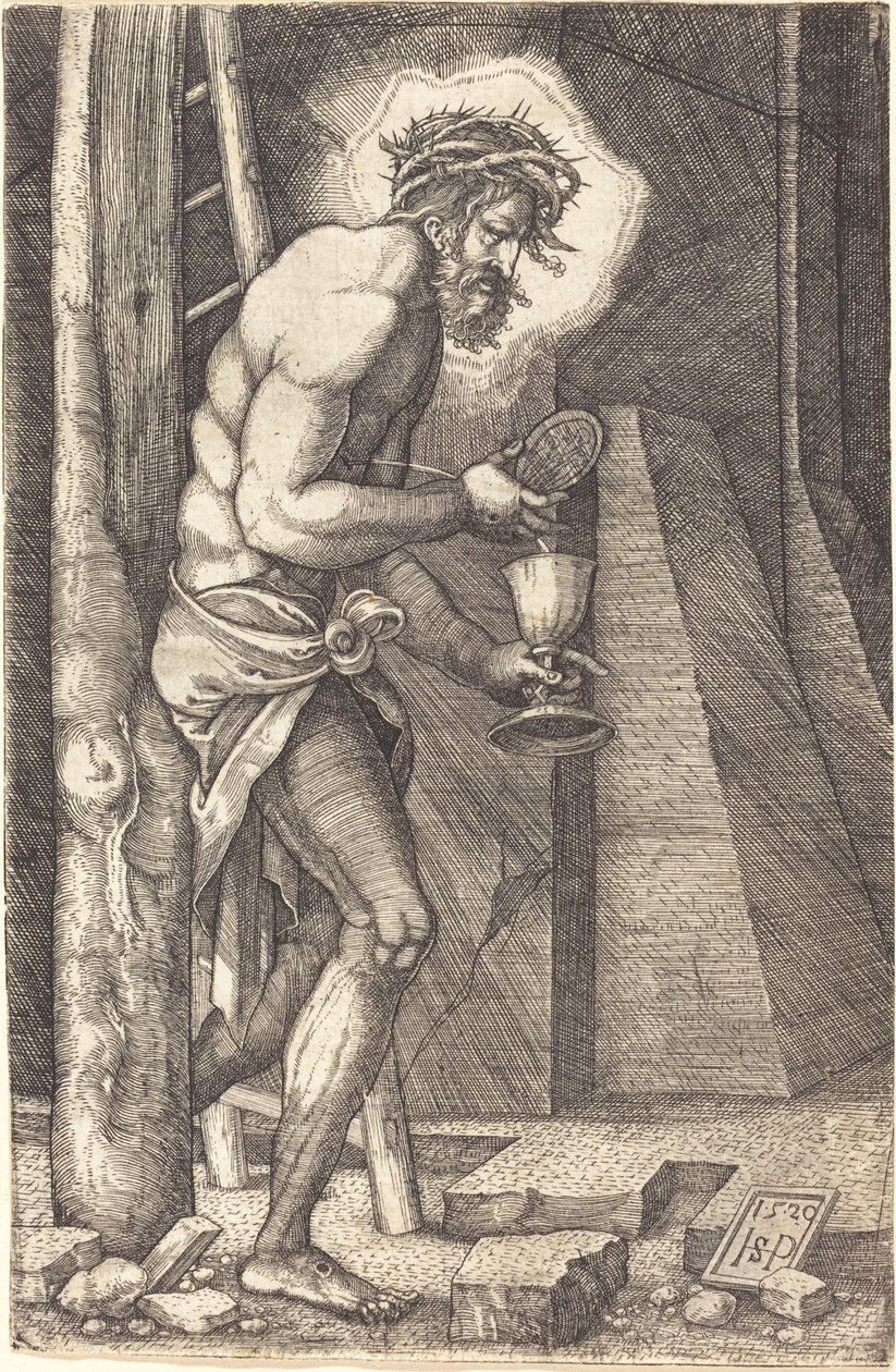 Der Schmerzensmann am Fuß des Kreuzes von Sebald Beham