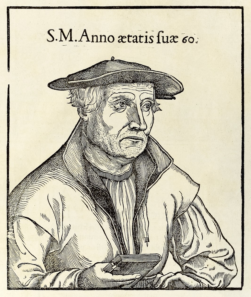 Porträt von Sebastian Münster aus einer Ausgabe von 1550 seiner Cosmographia von Sebastian Munster
