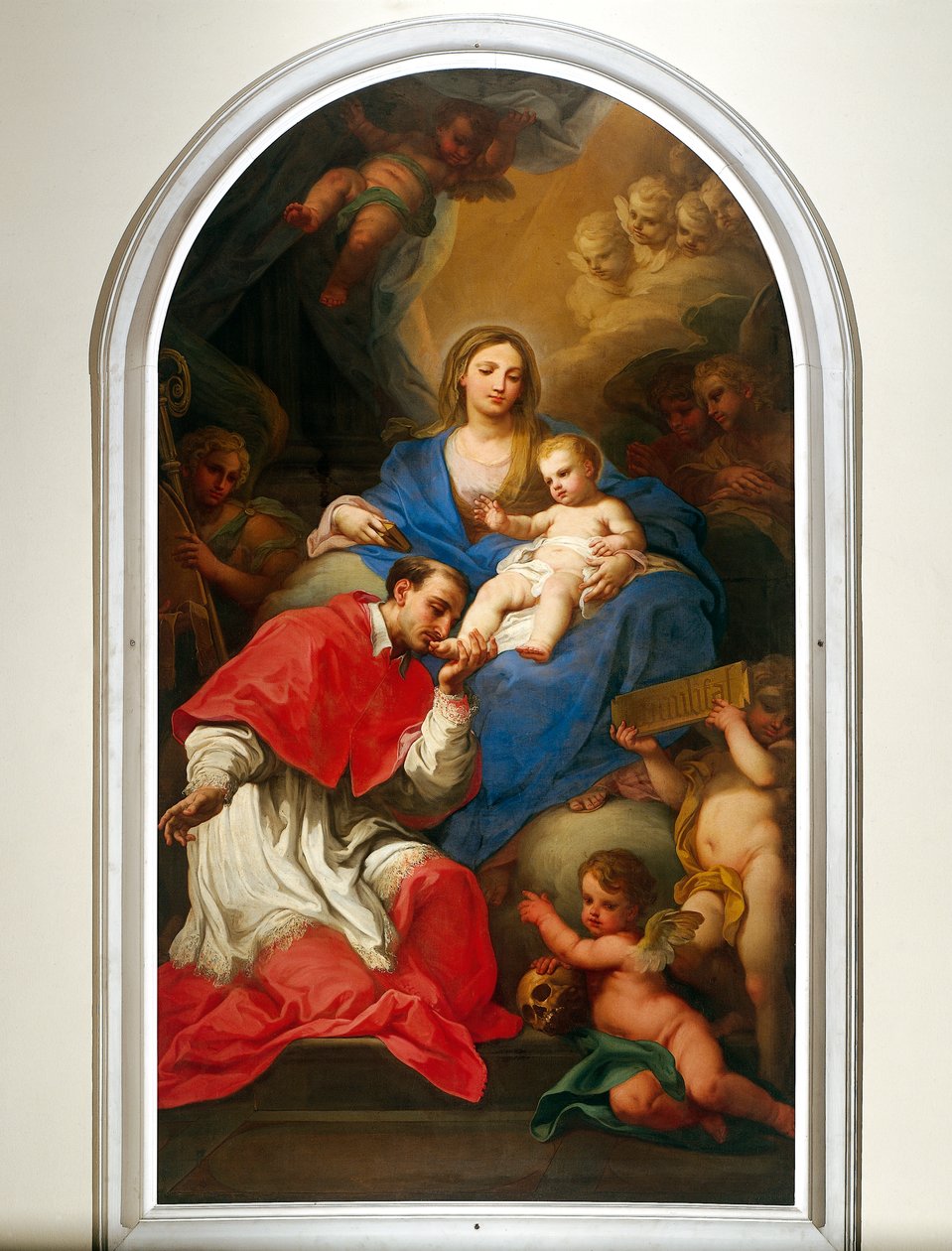 Die Jungfrau und St. Karl Borromäus von Sebastiano Conca, Aula Magna des Universitätspalastes, Turin von Sebastiano Conca