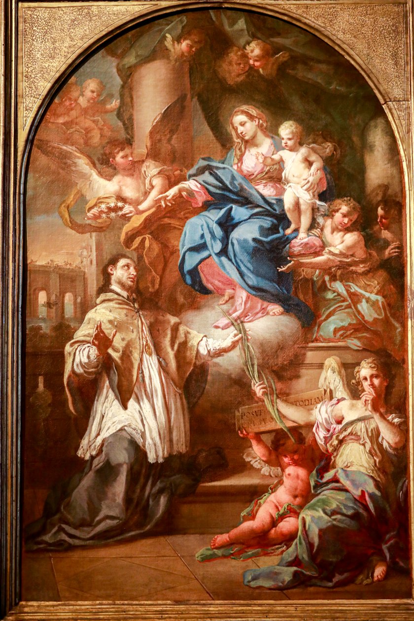 Die Jungfrau und das Kind mit dem heiligen Johannes Nepomuk von Sebastiano Conca