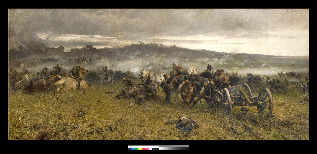 Artillerie während der Schlacht von San Martino von Sebastiano de Albertis