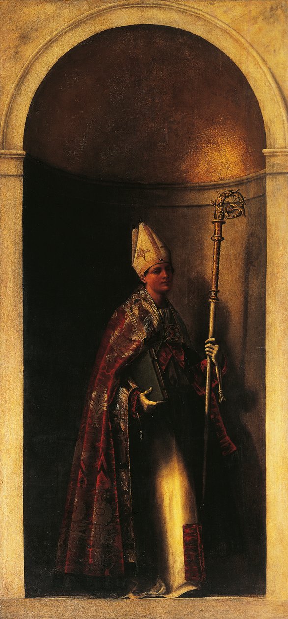Heiliger Ludwig von Toulouse, Dekoration der Orgeltür, ca. 1509 von Sebastiano del (c.1485 1547) Piombo