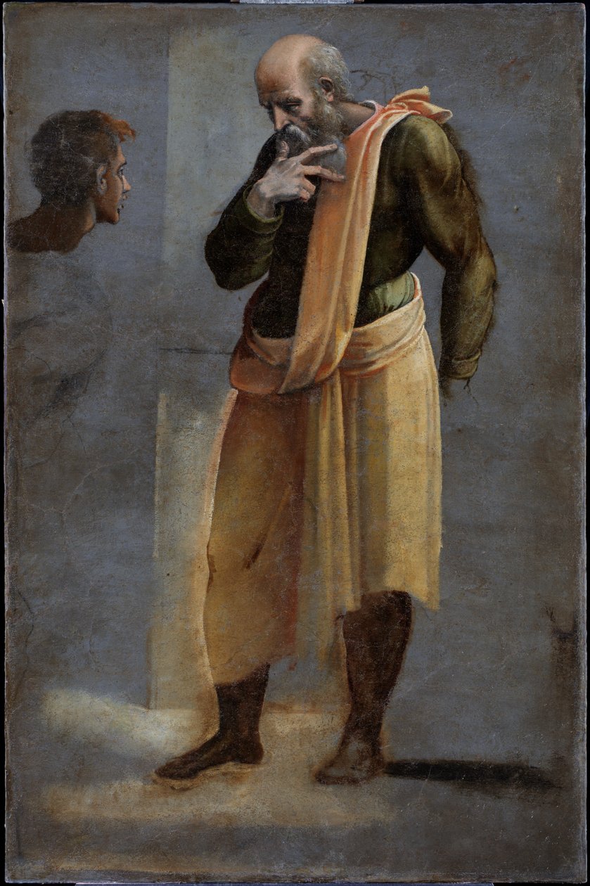 Die Heimsuchung - Heiliger Zacharias von Sebastiano del (c.1485-1547) Piombo