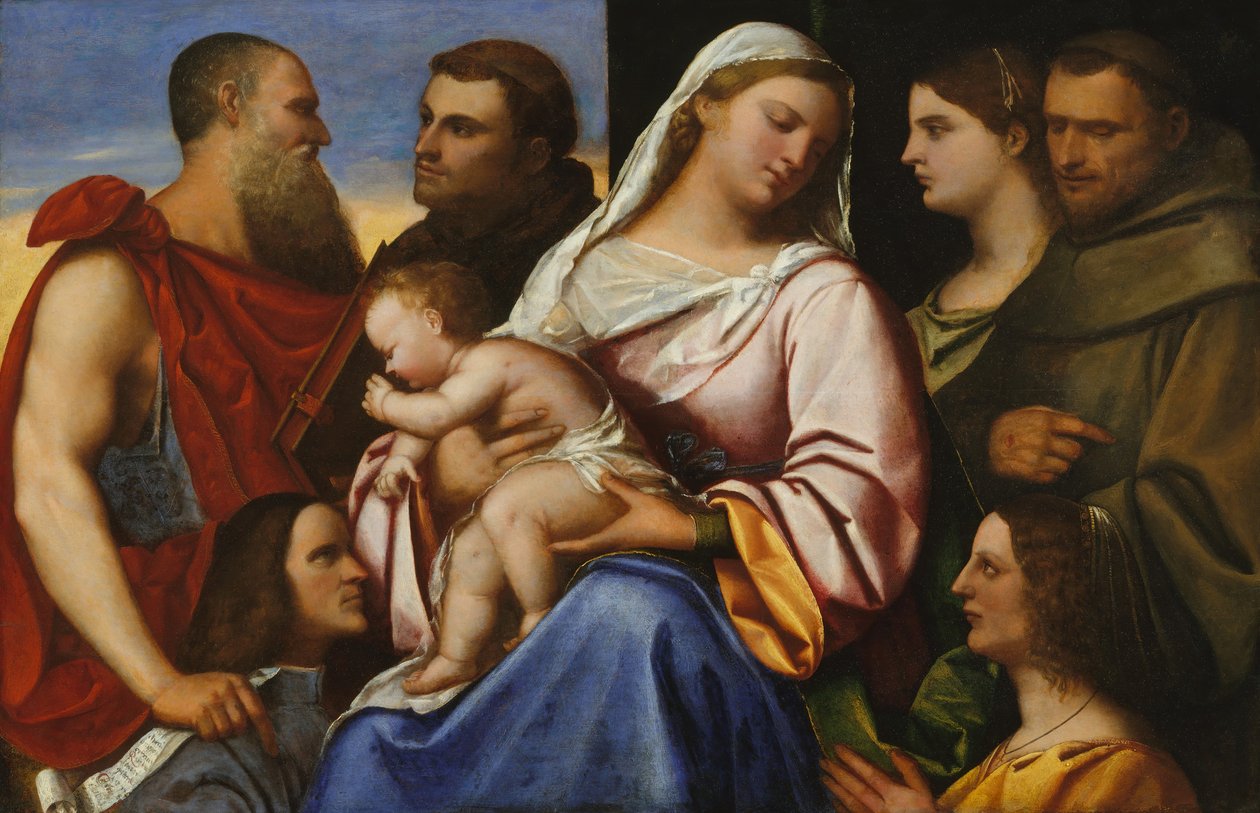 Madonna und Kind mit Heiligen und Stiftern von Sebastiano del Piombo