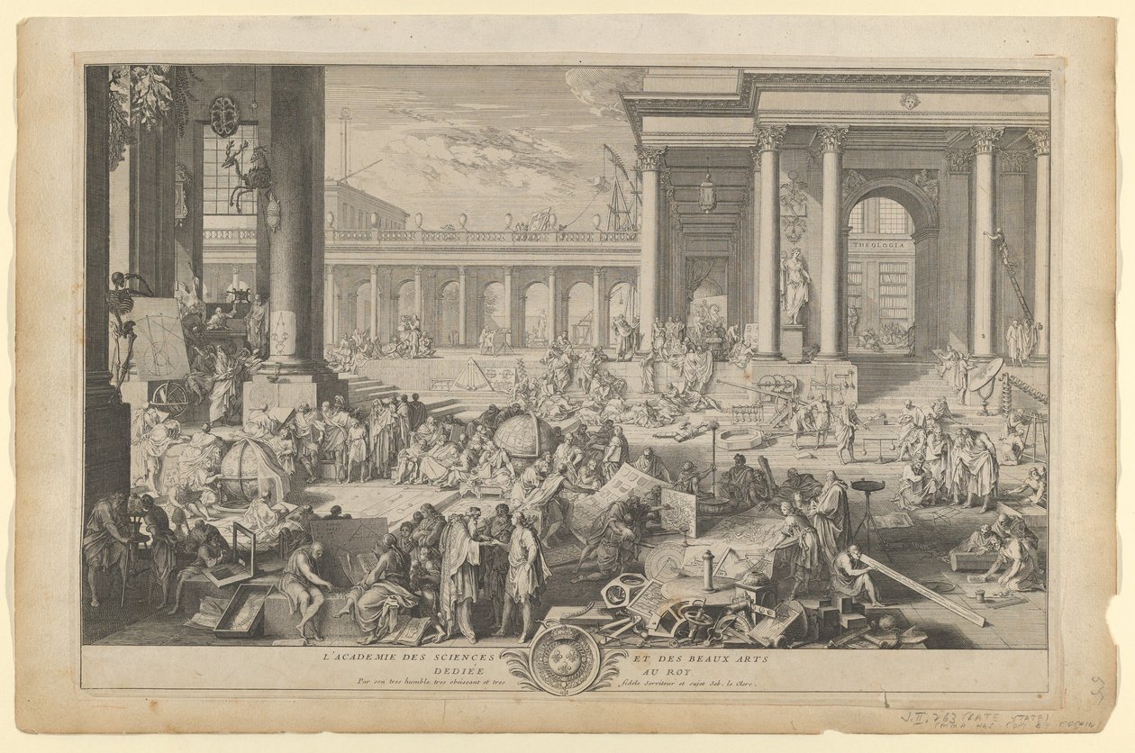 Die Akademie der Wissenschaften und der Schönen Künste von Sebastien the Elder Leclerc