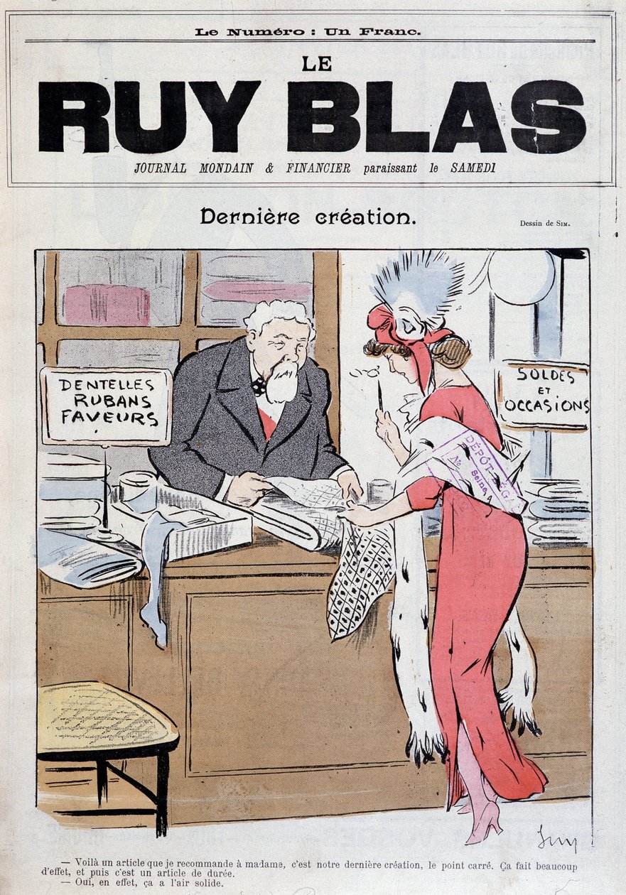Marianne und Poincaré - von Sim, in „Ruy Blas“ vom 20.01.1912 von Sem