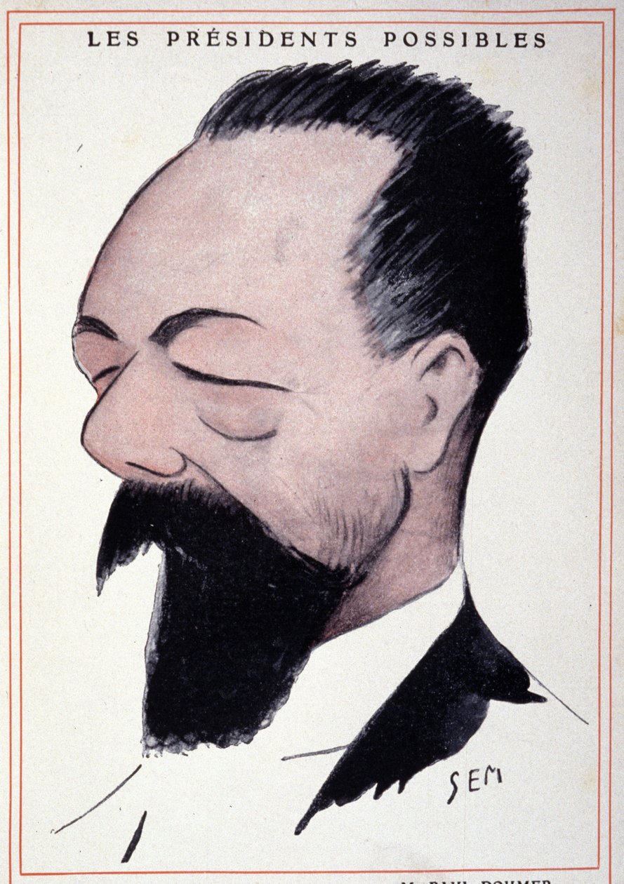 Porträt von Paul Doumer (1857 - 1932), französischer Staatsmann, von Sem (1863 - 1934). von Sem