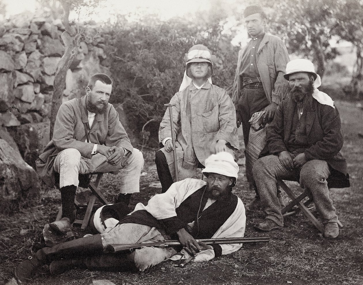 Gruppe von Entdeckern, Judäa-Distrikt, Palästina, 1867 von Sergeant Henry Phillips