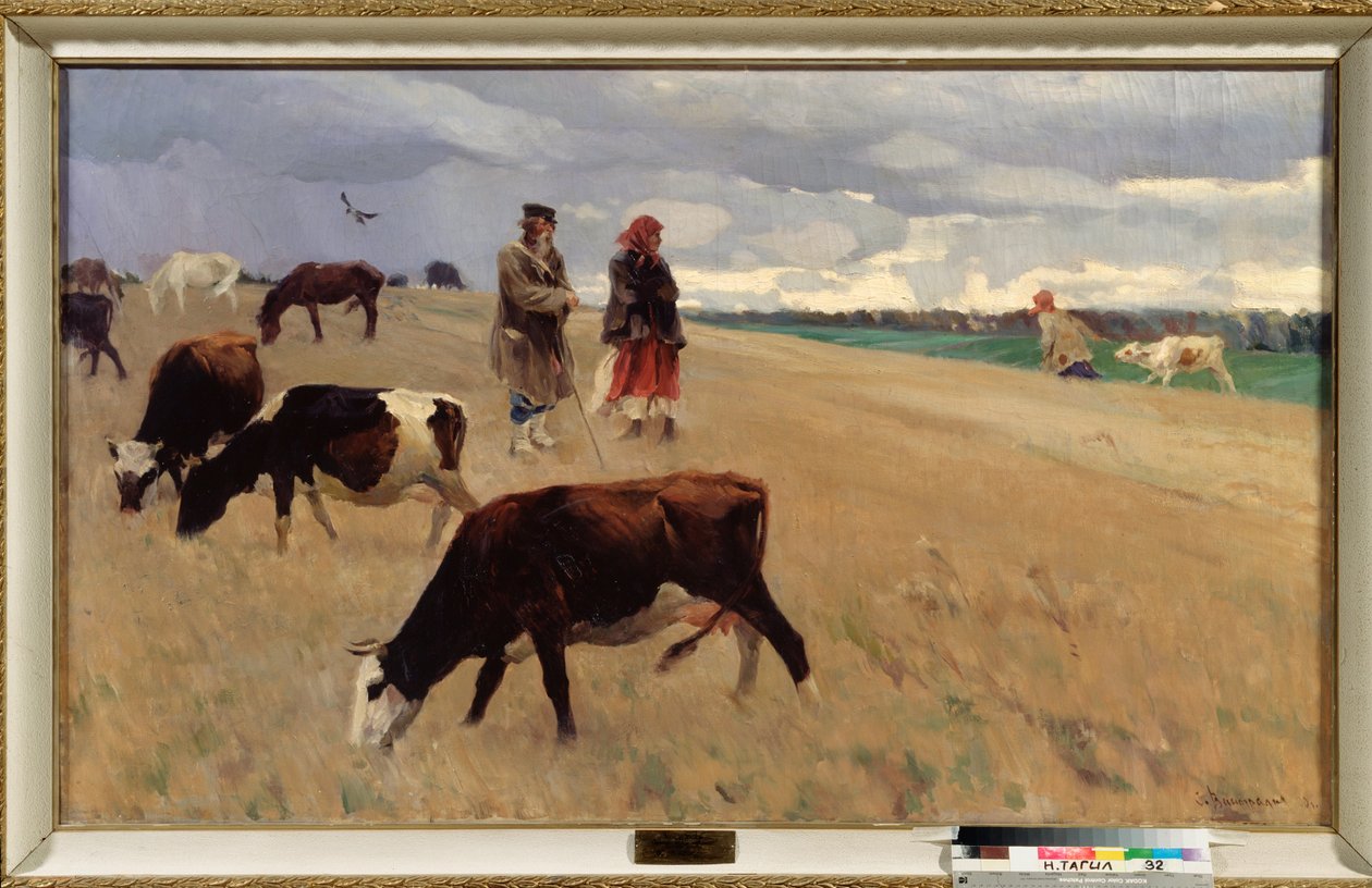 Auf dem Stoppelfeld von Sergei Arsenevich Vinogradov