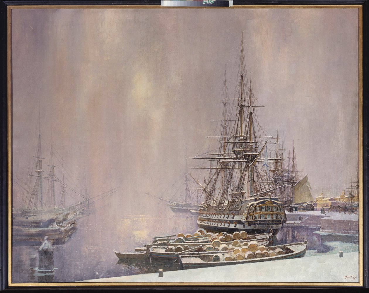 Kronstadt im Winter von Sergei Varlenovich Pen