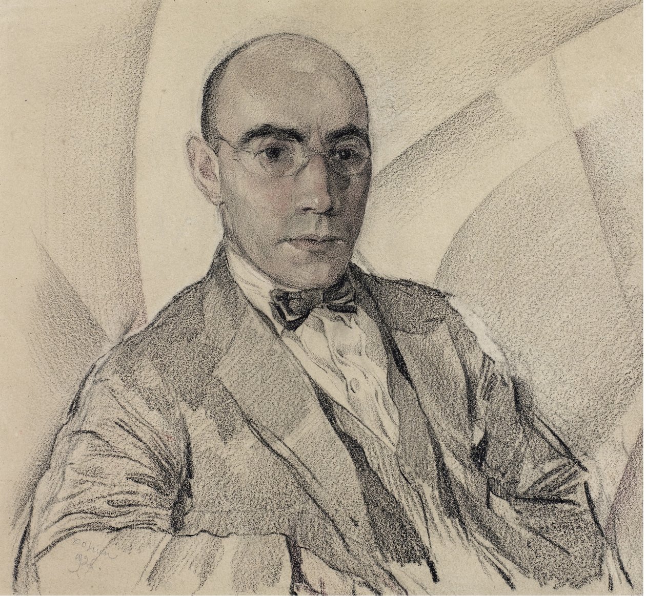 Porträt des Künstlers und Fotografen Miron Sherling 1880-1958 von Sergei Vasilevich Chekhonin