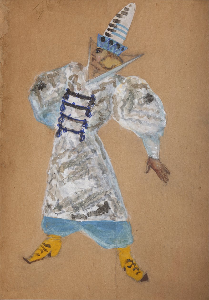 Kostümentwurf für die Oper Der goldene Hahn von N. Rimski-Korsakow von Sergei Vasilievich Malyutin