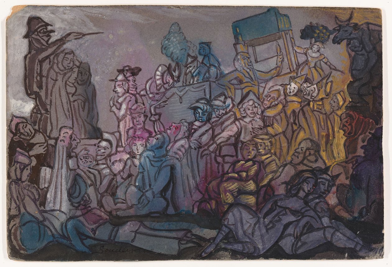 Bühnenbild für das Ballett Petruschka von I. Strawinsky von Sergei Yurievich Sudeykin