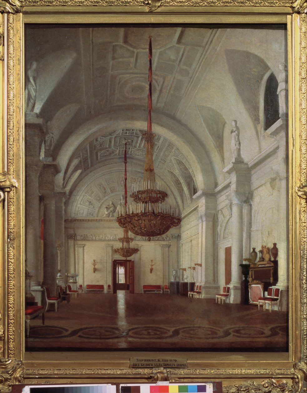 Ansicht des Weißen Saals des Winterpalastes in St. Petersburg von Sergey Konstantinovich Zaryanko