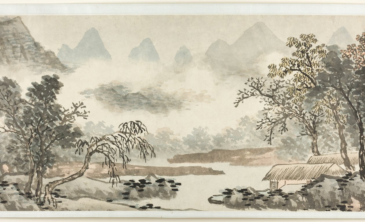 Wolken über dem Fluss vor Regen von Shen Zhou